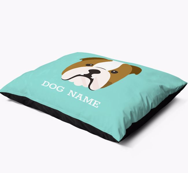 'Yappicon and Name' - Personalised {breedFullName} Dog Bed